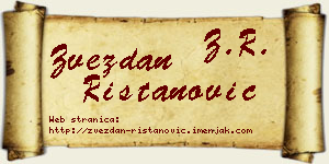 Zvezdan Ristanović vizit kartica